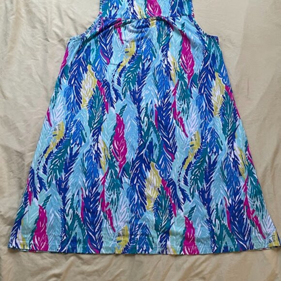 Lilly Pulitzer | Tropical Feather Print Sleeveless Shift Dress | Size M - Picture 2 of 3